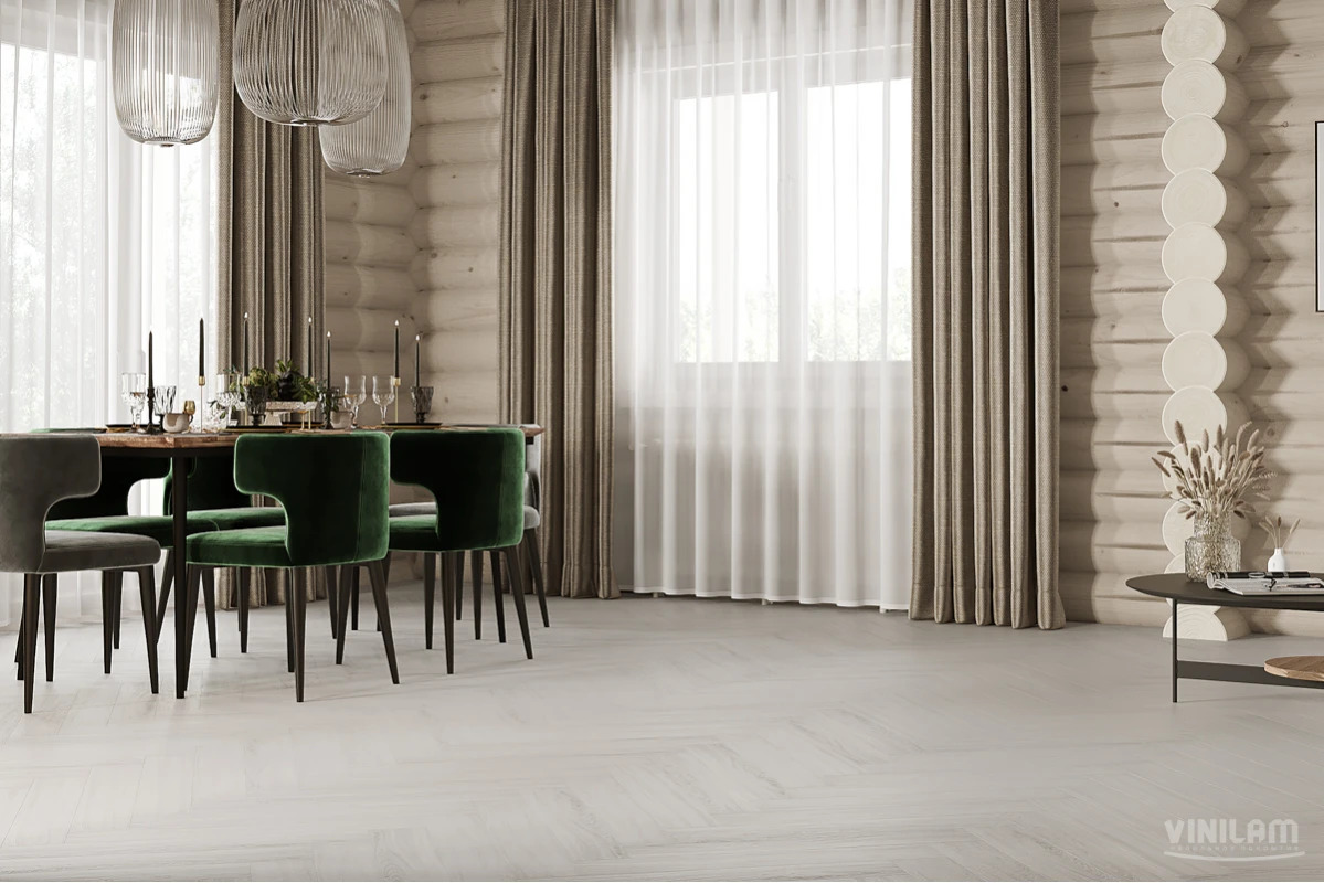 Ламинат Vinilam Parquet Herringbone Glue Санторини