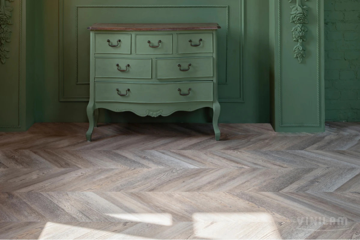 Ламинат Vinilam Parquet Chevron Glue Шампань