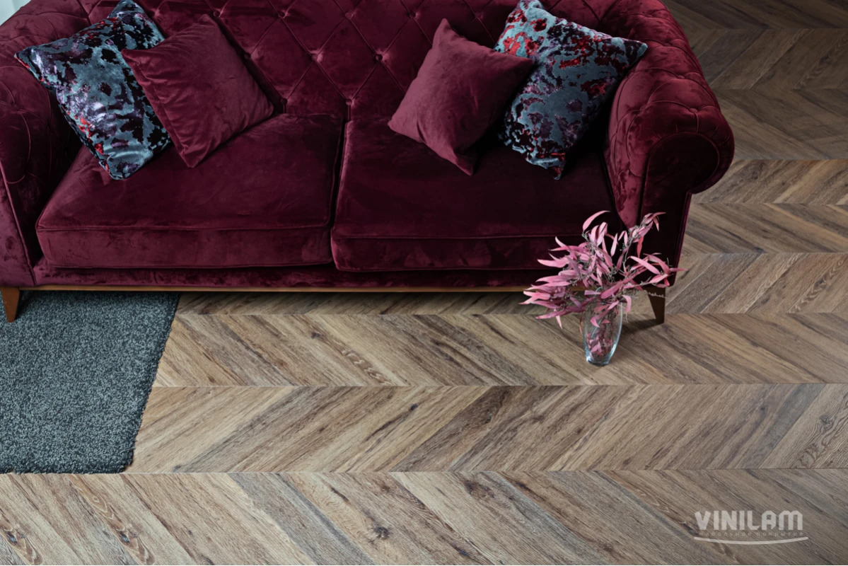 Ламинат Vinilam Parquet Chevron Glue Лувр
