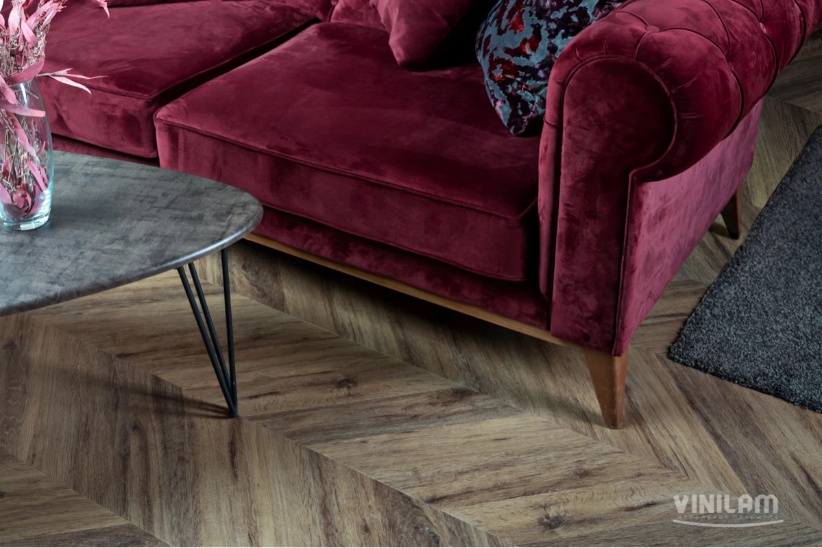 Ламинат Vinilam Parquet Chevron Glue Лувр