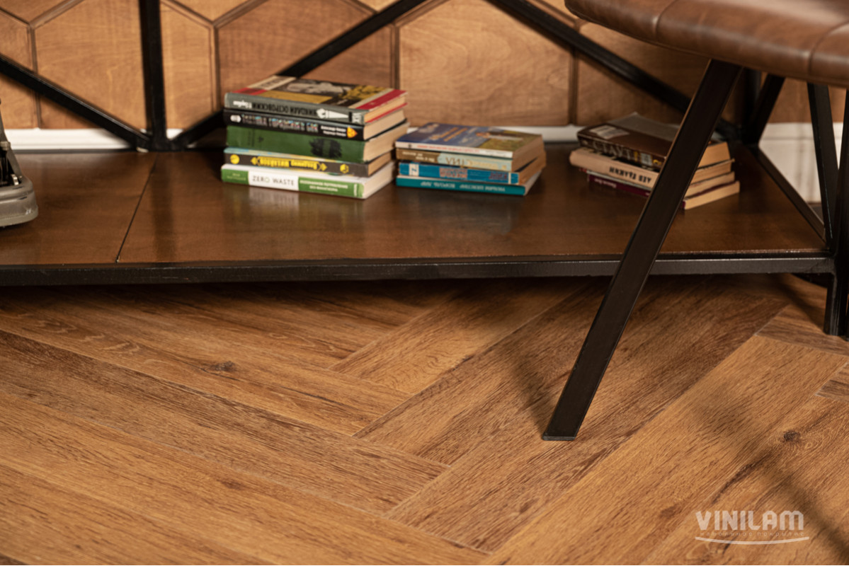 Ламинат Vinilam Parquet Herringbone Де Вилль