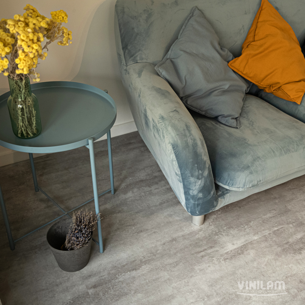 Ламинат Vinilam Ceramo Stone Цемент Светлый