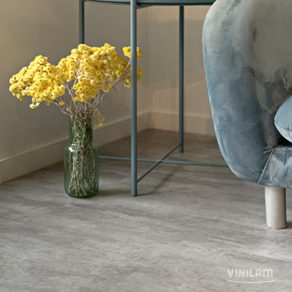 Ламинат Vinilam Ceramo Stone Цемент Светлый