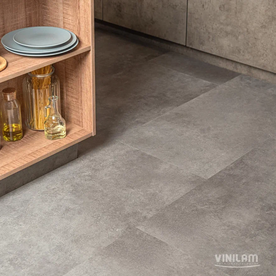 Ламинат Vinilam Ceramo Stone Цемент Стальной